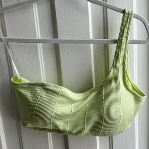 Aerie Lime Ribbed Swim Coverup
